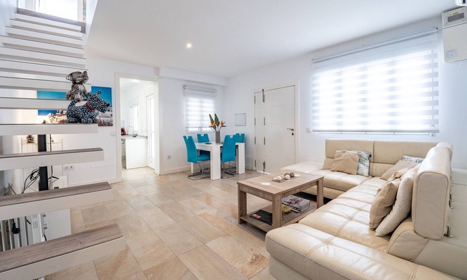 Punta Umbria Maison | Maison de vacances 'Precioso Chalet A Pie De Playa' avec vue sur mer, Wi-Fi et climatisation