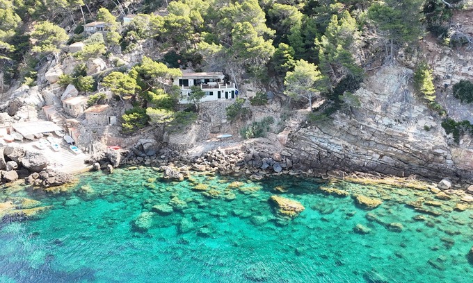 Banyalbufar Maison | Maison de vacances 'Villa Banyalbufar' face à la plage avec vue sur la mer