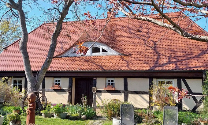 Garz/Rugen Maison | Maison de vacances avec cheminée, terrasse et vue sur la nature