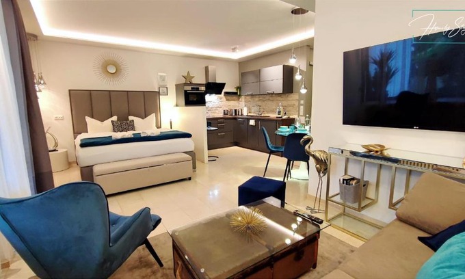 Ramersdorf Appartement | HOMELY STAY Studio P1 - Elegant Self-Check-in Studio-Apartment in Munich with Kitchen and Washing Machine