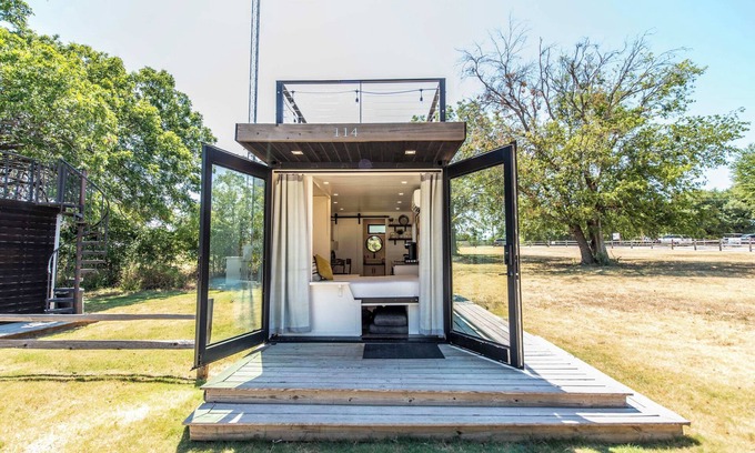 Waco Maison | Honeycomb Container Home | "Pickleball Court!"