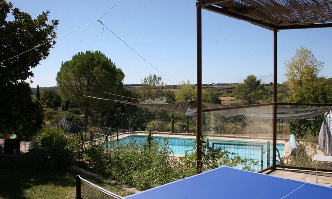 Saint-Drezery Maison | Maison avec piscine en bordure de garrigue, vue dominante exposée sud-sud ouest