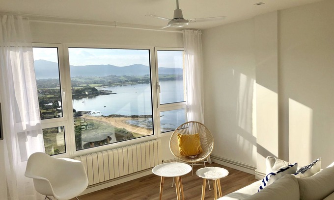 Pedrena Appartement | Maison avec vue sur la mer à Pedreña (Cantabrie) .Golf et plage