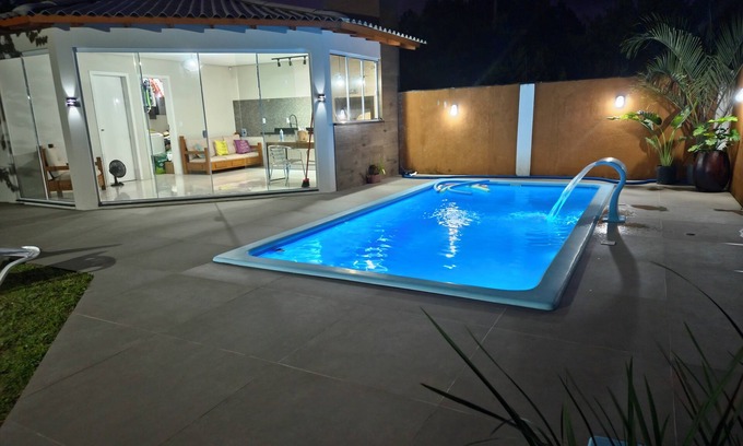 Arroio Teixeira Maison | House with swimming pool, kiosk, air conditioning. Near the sea.