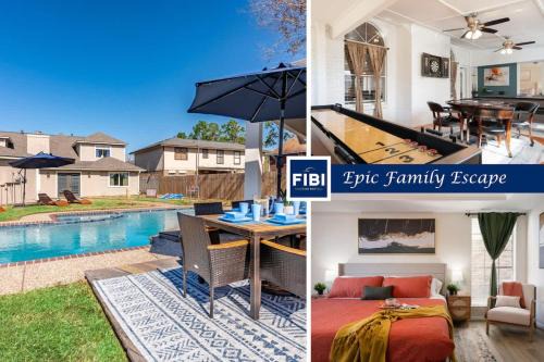 Atascocita Maison | Houston Escape Heated Pool Cabana & Game Room