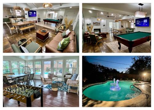 Westbury Villa | Houston Luxe Private Retreat for 16 people with Heated Pool, Big Sunroom, Billiards