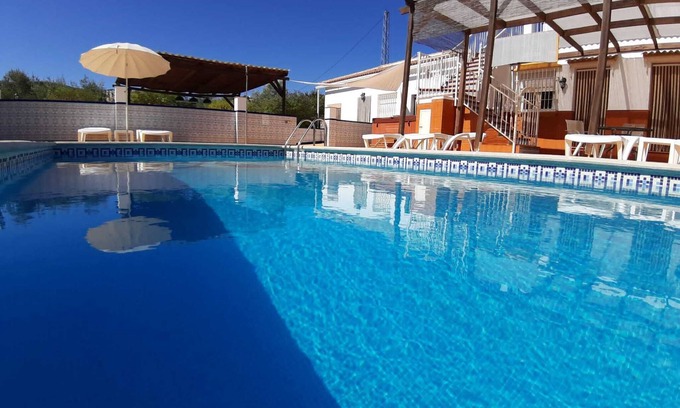 Iznajar Villa | Huge Accessible Group Villa ,No Chlorine Pool, Hot Tub Games area,Cinema Room