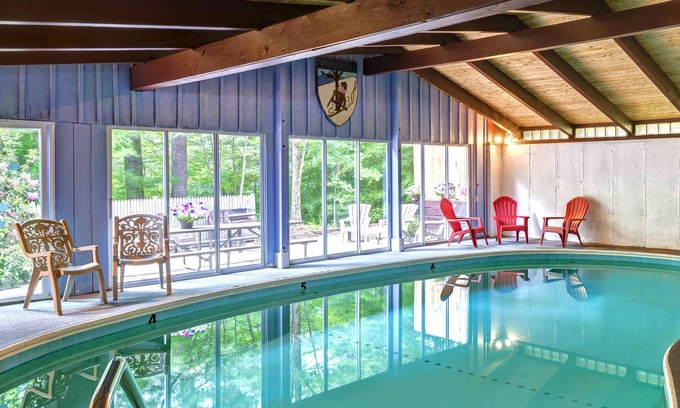 North Conway Maison | Imagine Floating in Our Heated INDOOR Pool then Relaxing in our Toasty Sauna Too
