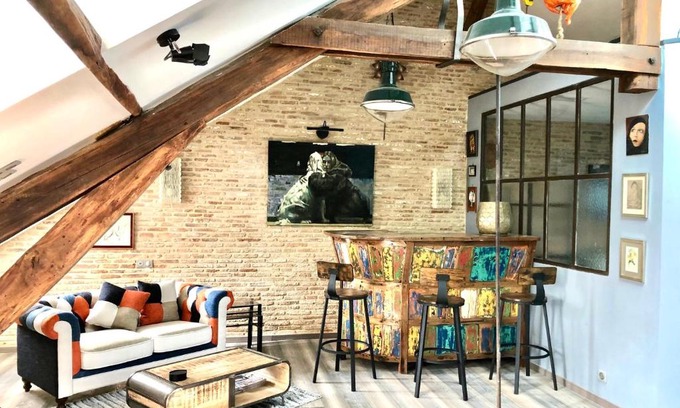 Saint-Martial-de-Nabirat Appartement | In Sarlat Luxury Rentals, Medieval Center - Loft Stella Matutina -2p-ascenseur-climatisation