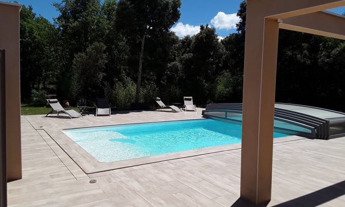 Saint-Martin-de-Londres Appartement | Appartement T1 neuf indépendant - Clim - Piscine - Jacuzzi - Dépaysement Calme