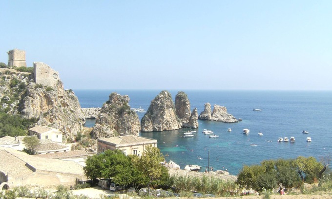 Scopello Villa | Villa indépendante entourée de verdure, vue magnifique sur le golfe;