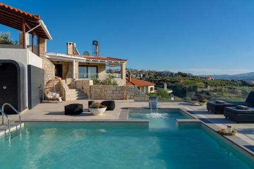 Heraklion Appartement | Indigo Villa with private Pool-Gym-Sauna-BBQ by Hospi
