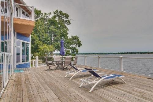 Dennis Maison | Indoor Pool and Waterfront Deck Spacious Jay Home