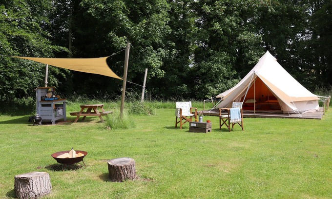 Swannington Cabine | Iris, Lilypad and Bulrush are luxury bell tents all set privately in a wild meadow.