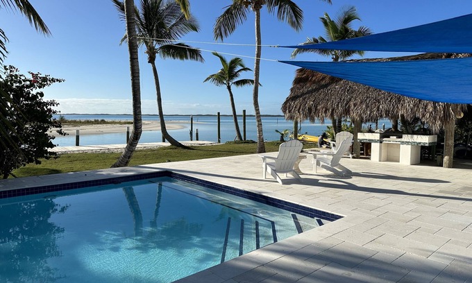 Treasure Cay Maison | Island Home with Beautiful View, Private Pool and 60 ft Dock/ Generator