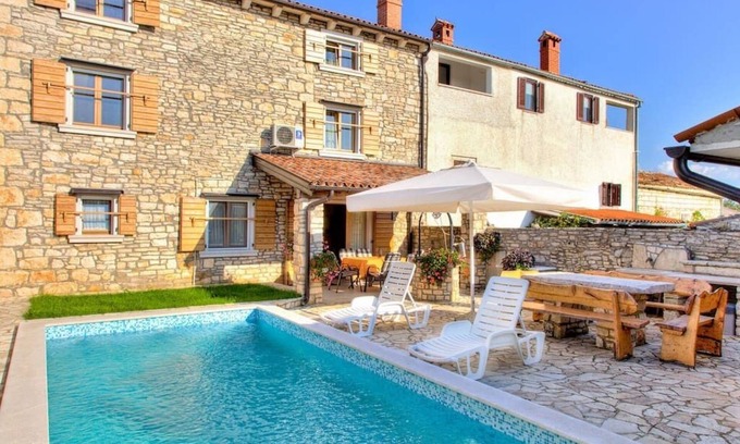 Gajana Maison | Maison en pierre d'Istrie avec piscine pour 8