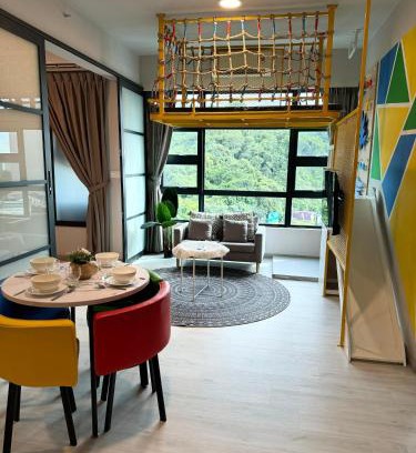 Downtown Kota Kinabalu Appartement | JQ#11 City View Slide LoftBed 2R1B 5pax near Suria Mall, Gaya St, SICC