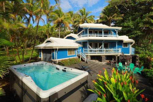 Kehena Beach Estates Maison | kehena black sand beach house - ocean view swim spa