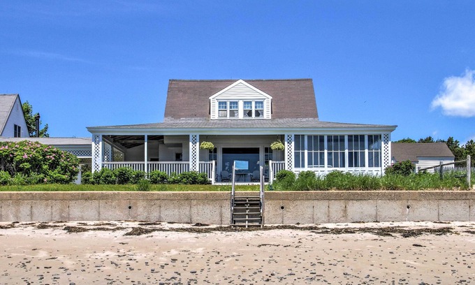 Kennebunk Cottage | Kennebunk Cottage en bord de mer avec vue sur la mer et porche