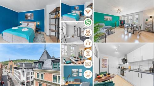 Innenstadt Appartement | Krone - ES Bhf - 2Zi & 90m2 & 6xPrs - Balkon - 65"TV & Netflix