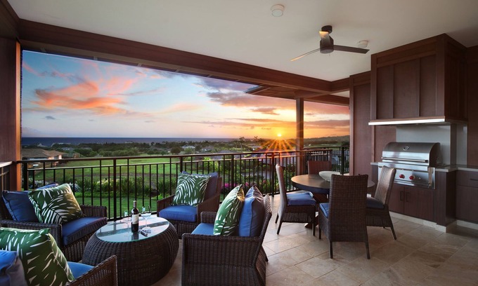 Poipu Copropriété | Kukui'ula Villa 8: Oceanview Condo w/AC/Private Lanai, Walk to Shops/Restaurants