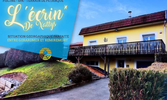 Cleurie Maison | L'écrin de Xattys - Gîte de standing-SPA-terrain de pétanque-Piscine-Switch-Baby-foot au coeur du Massif Vosgien