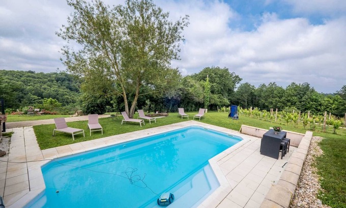 Teillet Maison | Maison de vacances avec piscine chauffée, spa, salle de sport, grand parc