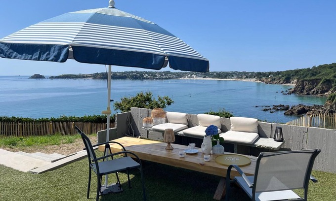 Plougonvelin Maison | "L'Abri côtier", situation exceptionnelle sur la Falaise vue mer À180°