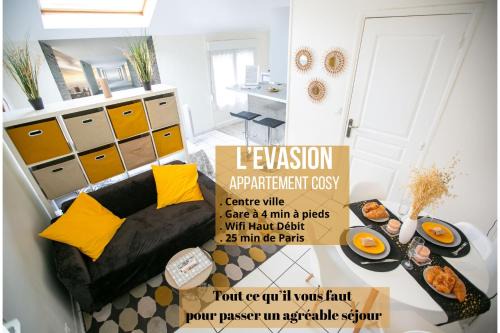 Les Mureaux Appartement | L'Evasion - coeur de ville - WIFI - Gare