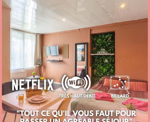 Valenciennes Appartement | L'IMPERIAL - NETFLIX I BILLARD I WIFI I CENTRE-VILLE - Cosy & Confort & Design