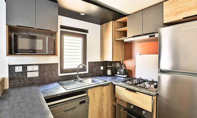 Berny Riviere Maison | La Croix du Vieux Pont campsite* - Mobil-home Premium Azure 4 rooms 6 people air-conditioned