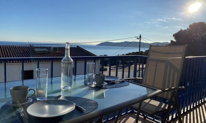 Llanca Appartement | La Farella, vue mer panoramique proche plage wifi