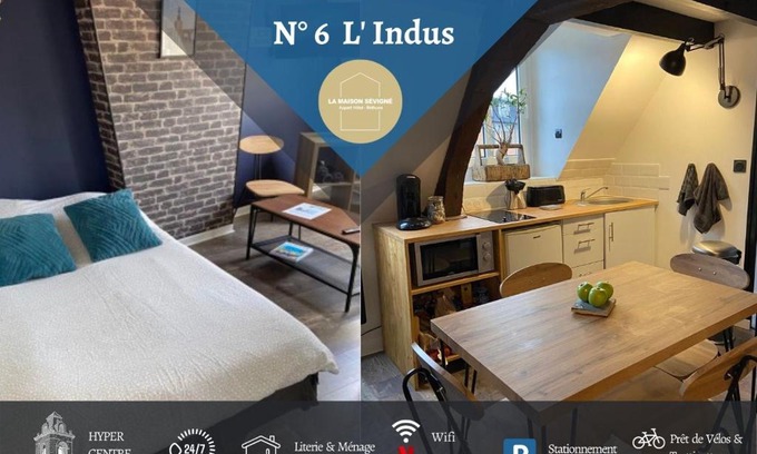 Bethune Appartement | La Maison Sévigné - Appart Hôtel - N°6 L'indus