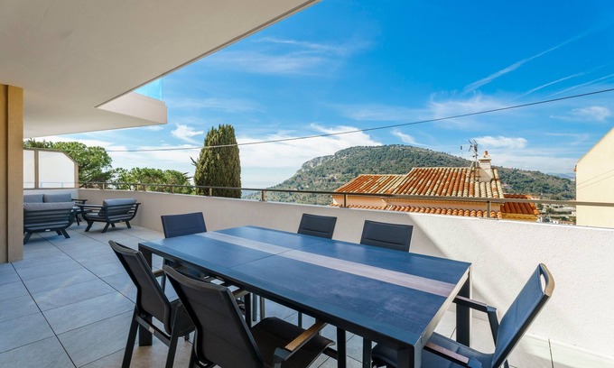 La Turbie Appartement | La Pinède de La Turbie - Appt vue mer et montagne