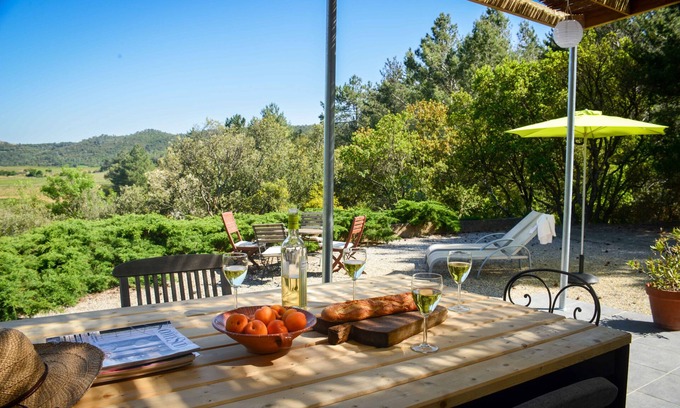 Babeau-Bouldoux Maison | La Pineda, avec vue magnifique sur les vignobles vallonnés de Saint-Chinian