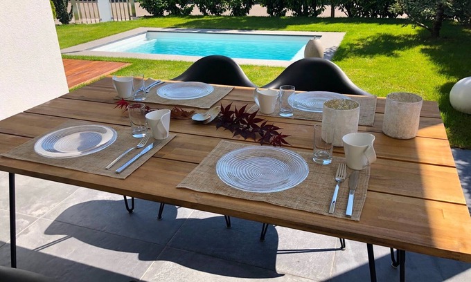 Weil am Rhein Appartement | La Vigna - Living - with exclusive outdoor pool and sauna
