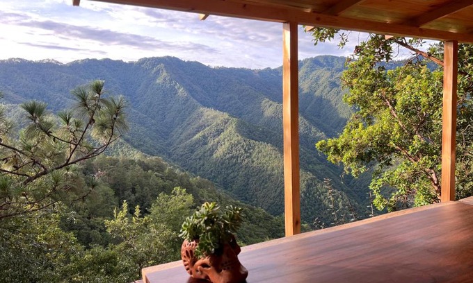 San Jose del Pacifico Cabine | Laberinto del Pacifico Cloud Cabin with Forest and Mountain View