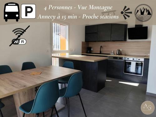Charvonnex Appartement | Lac et Monts-Vue Montagne-Lac