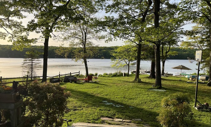 Milford Maison | Lake front on glacial lake, swimming, boating, fishing. Floating dock