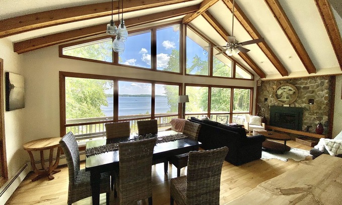 Birchdale Maison | Lake Home with a spacious 1+ acre lot on Big Birch Lake