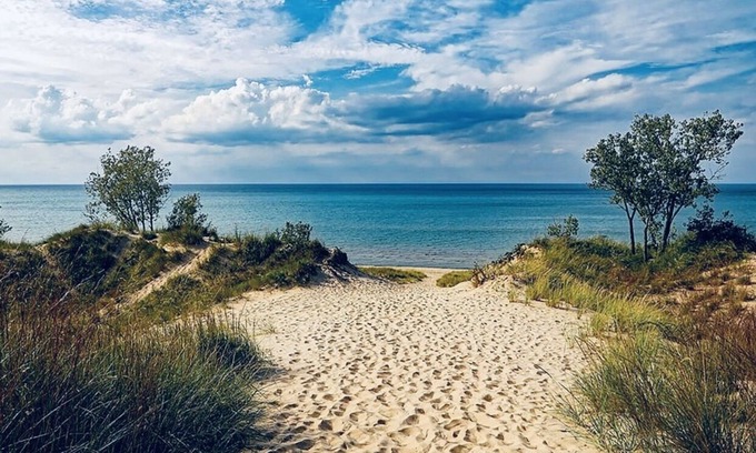 Miller Beach Maison | Lake Shore Beach House. En face de notre magnifique plage.