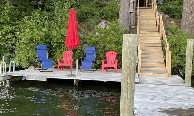 Meredith Maison | Lake Winnipesaukee Waterfront Home - Private Dock Space Included