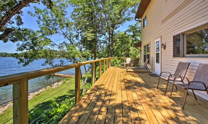 Brandon Maison | Lakefront Brandon Home with Fire Pit, Deck and Dock!
