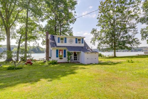 Coventry Lake Maison | Lakefront Cottage with Covered Porch and Dock!