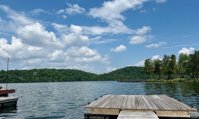 Ingles Maison | Lakefront home in Radford with private dock, large deck, and great views