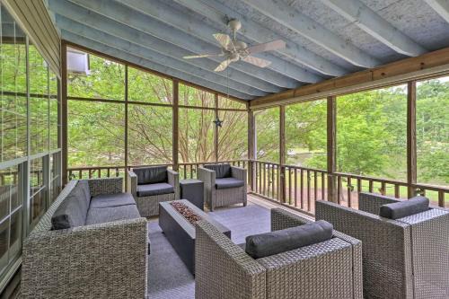 Lake Oconee Maison | Lakefront House with Private Dock and Fire Pit!