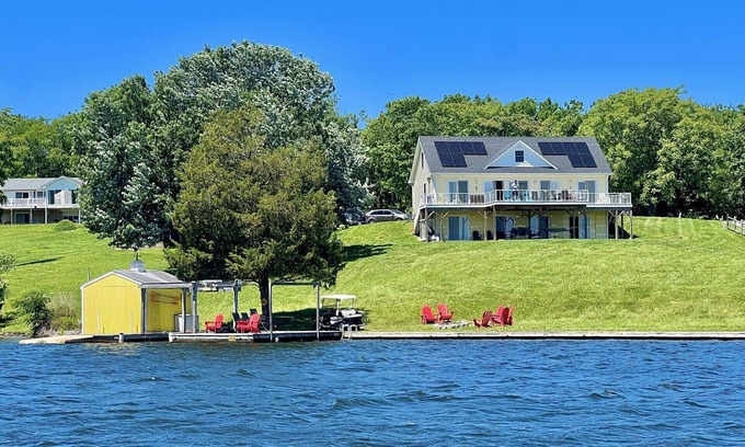 Mineral Maison | Lakefront of 240 feet on Private side. Lake and Sunrise view from every room!!!