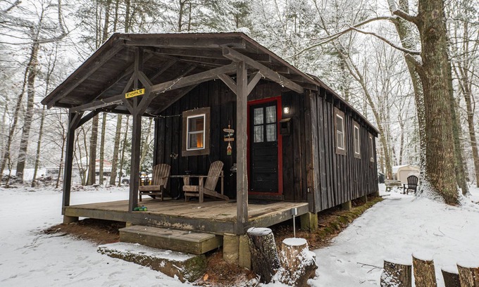 Voluntown Cabine | Lakeside Cabin on Beach Pond with Sauna and Beach Access