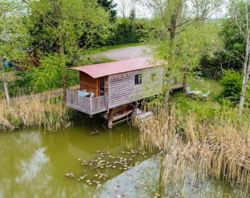 Pitchcombe Cabine | Lakeside Cabin on Stilts- 'Kingfisher'