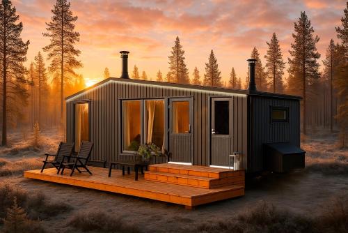 Muonio Maison | Landscape Cottages - Fell Village XXL, Nature View with Sauna and Fireplace, Ylläs 5min